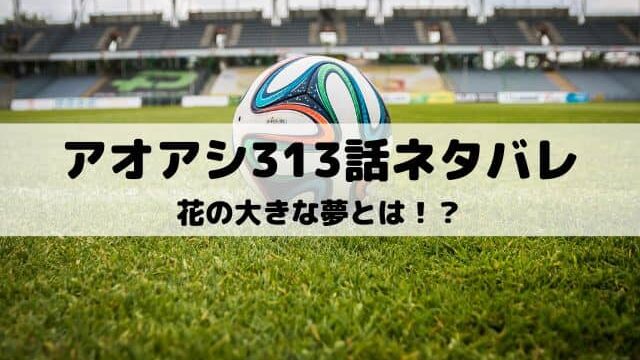 アオアシ313話ネタバレ 花の大きな夢とは ワンピース東京リベンジャーズネタバレ考察サイト