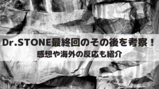 ドクターストーン ワンピース東京リベンジャーズネタバレ考察サイト