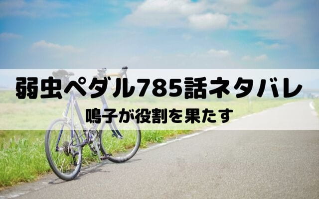 【弱虫ペダルネタバレ最新話785話】鳴子が役割を果たす